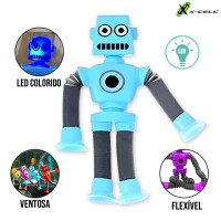 Robô Estica com Ventosa Led BRQ-RB X-Cell - Azul